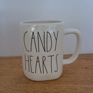 Rae Dunn Cream Mug - Candy Hearts